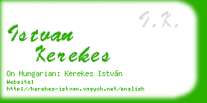 istvan kerekes business card